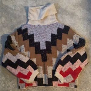 Turtle neck sweater with ballon sleeves